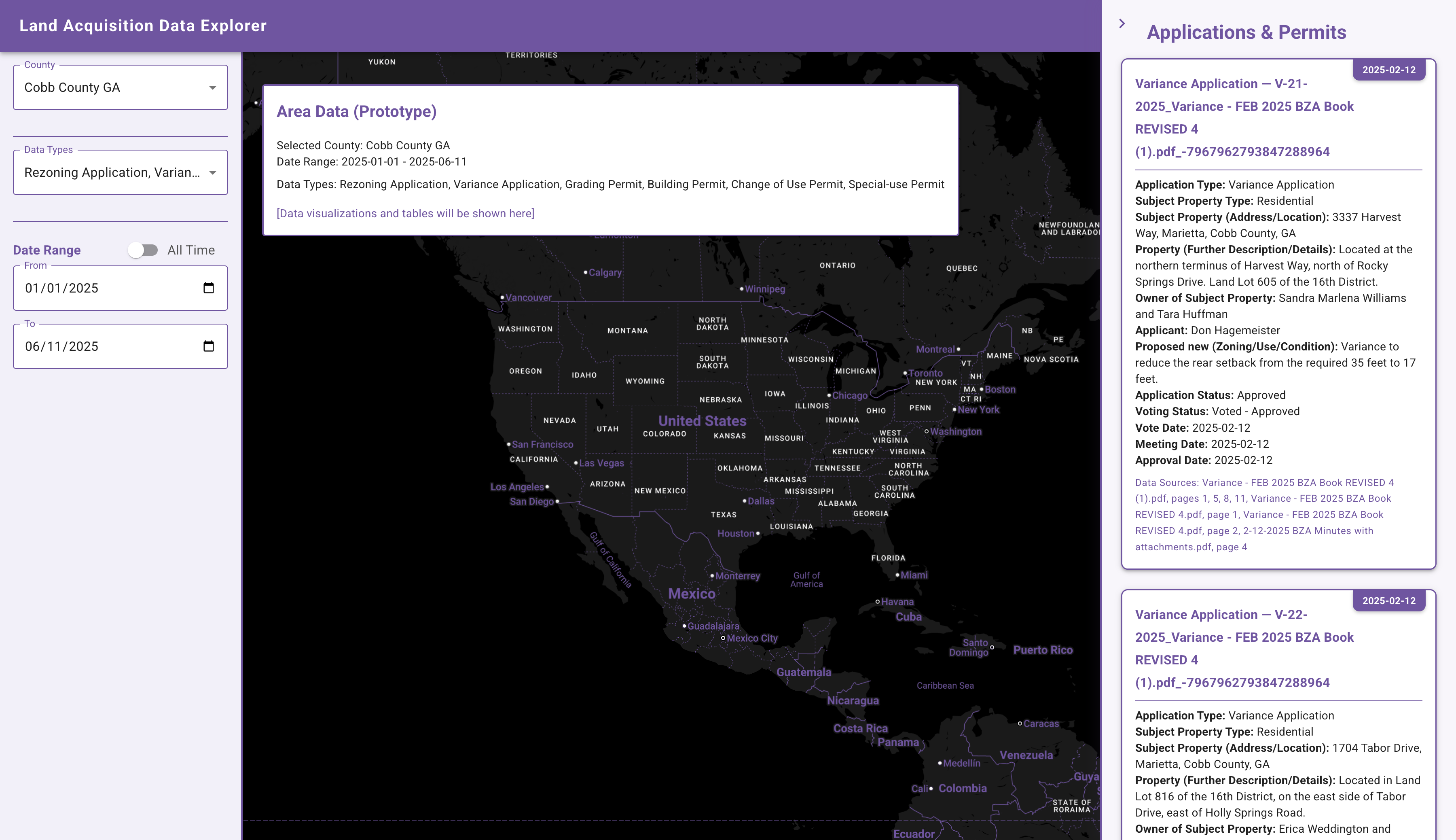 LandScout V3 Web App Screenshot